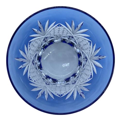 切子 ミニロックグラス ブルー