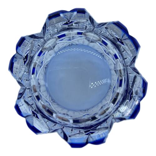 切子 ミニロックグラス ブルー