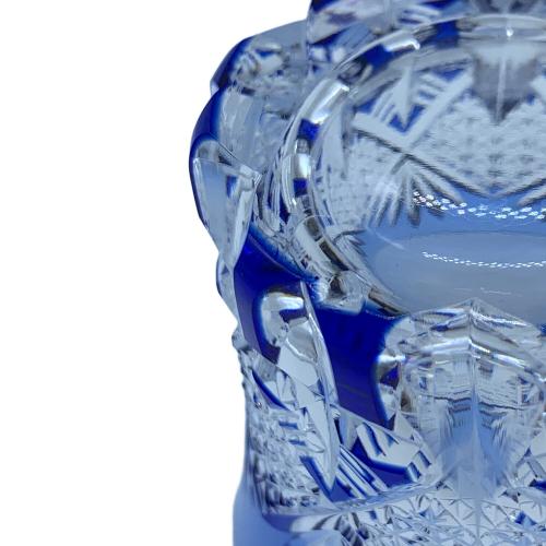 切子 ミニロックグラス ブルー