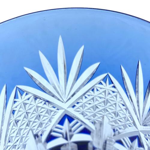 切子 ミニロックグラス ブルー