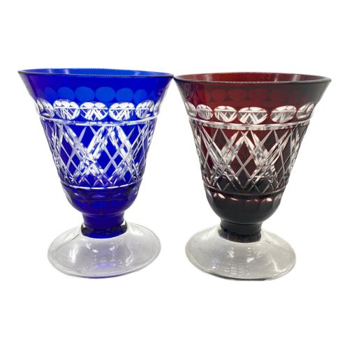 KAMAY (カメイ) 色被切子グラス 江戸切子 2Pセット