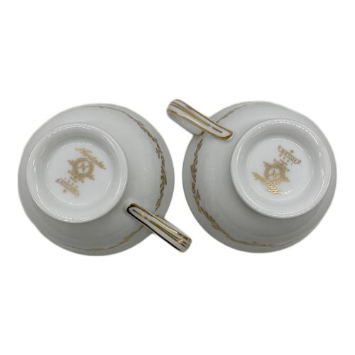 Noritake (ノリタケ) カップ&ソーサー 金彩 レッド＆ブルー ① アクレイム 2Pセット