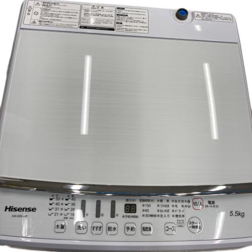 Hisense (ハイセンス) 全自動洗濯機 229 5.5kg HW-G55B-W 2020年製 クリーニング済50Hz／60Hz