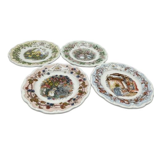 ROYAL DOULTON (ロイヤルドルトン) ラウンドプレートセット 4枚セット 春～冬