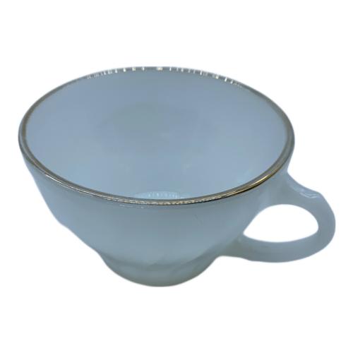 Fire King (ファイヤーキング) ティーカップ スワール ゴールドリム