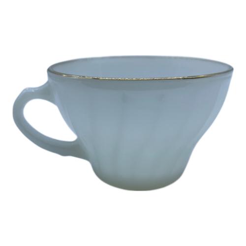 Fire King (ファイヤーキング) ティーカップ スワール ゴールドリム