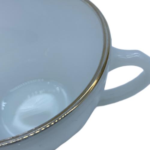 Fire King (ファイヤーキング) ティーカップ スワール ゴールドリム