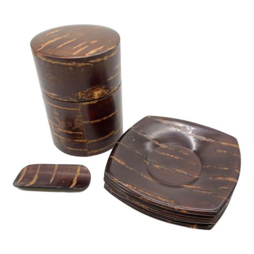桜皮細工 (オウヒザイク) 茶器セット