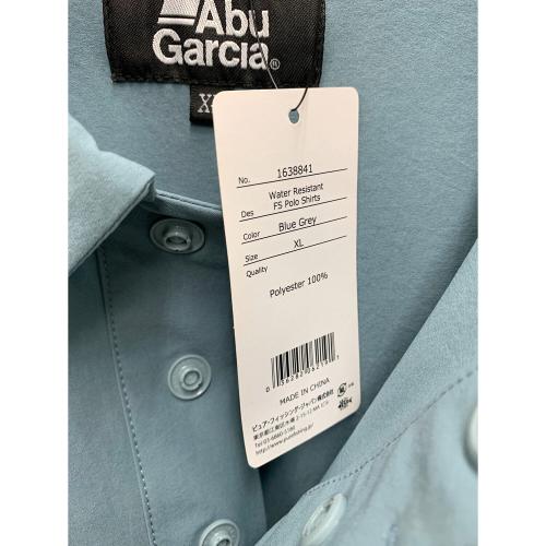 Abu Garcia (アブガルシア) ウォーターレジスタント フィッシングポロ メンズ SIZE XL ブルーグレー