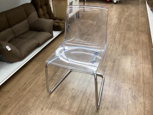 IKEA (イケア) ダイニングチェアー トービアス クリア×シルバー