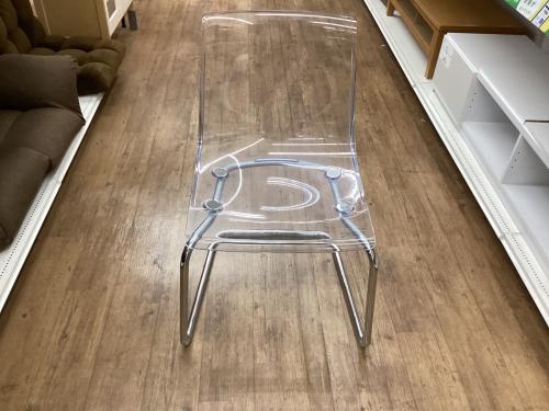 IKEA (イケア) ダイニングチェアー トービアス クリア×シルバー