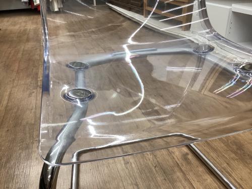 IKEA (イケア) ダイニングチェアー トービアス クリア×シルバー