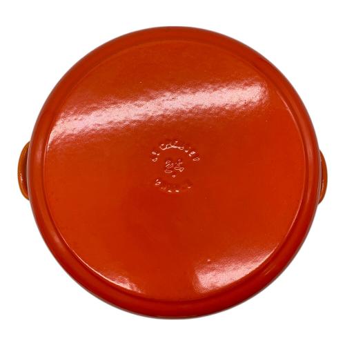 LE CREUSET (ルクルーゼ) 両手鍋 24㎝ オレンジ ココット・ロンド