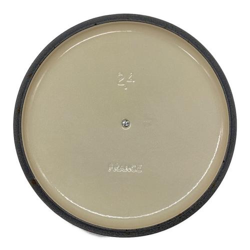 LE CREUSET (ルクルーゼ) 両手鍋 24㎝ オレンジ ココット・ロンド