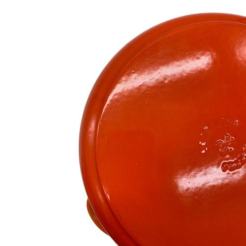 LE CREUSET (ルクルーゼ) 両手鍋 24㎝ オレンジ ココット・ロンド