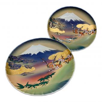 飾り皿 黄金富士