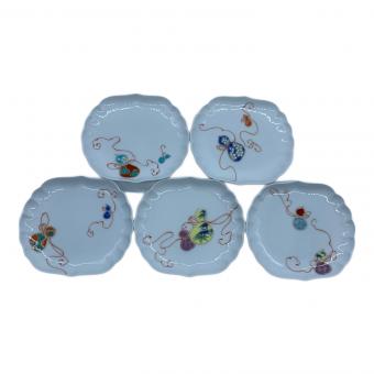 深川製磁 (フカガワセイジ) 小皿 菊中割