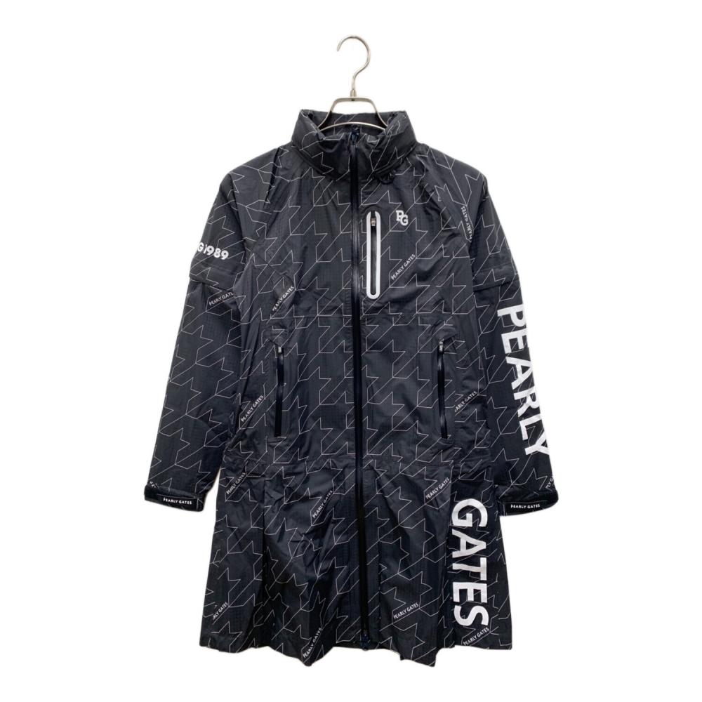 PEARLY GATES フード付きレインコート サイズ0 ネイビー/ホワイト 1029007476365034_01_5239w.jpeg