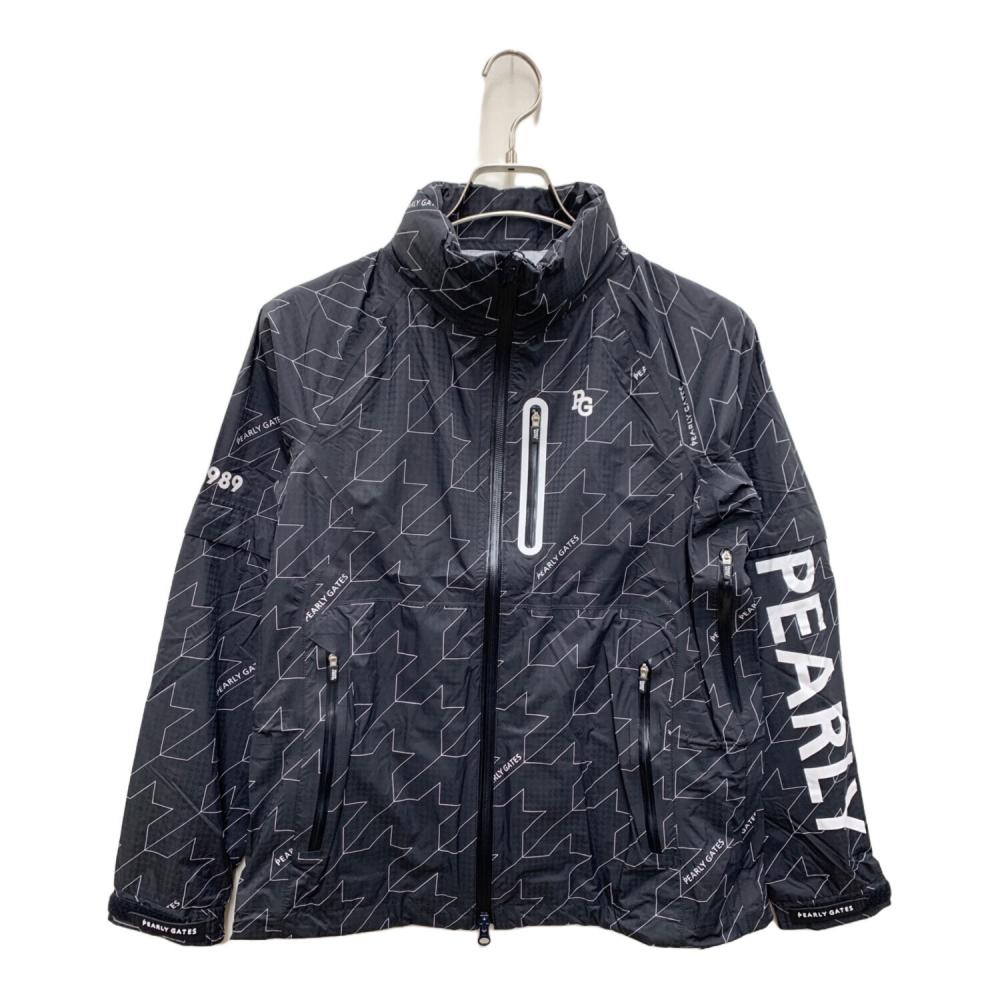 PEARLY GATES レディースレインウェアサイズ2黒 新品タグ付 PEARLY GATES (パーリーゲイツ) レインジャケット 053-4988408