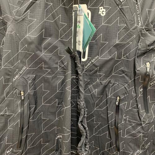PEARLY GATES (パーリーゲイツ) レインジャケット 053-4988408 レディース SIZE 0 ブラック×ホワイト