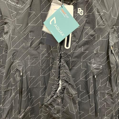 PEARLY GATES (パーリーゲイツ) レインジャケット 053-4988404 レディース SIZE 0 ブラック×ホワイト