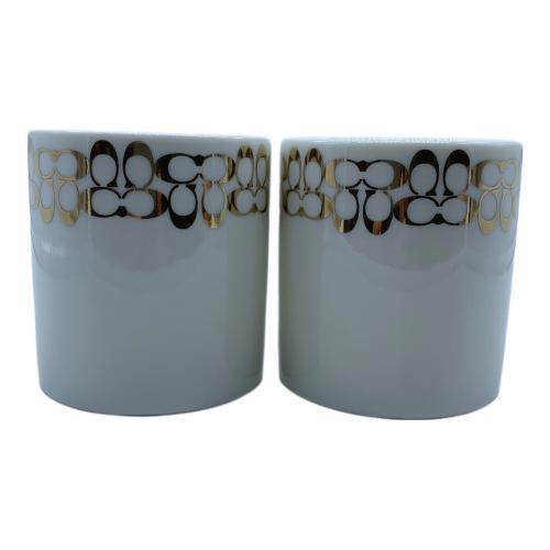 COACH (コーチ) ペアマグカップ ゴールド シグネチャー