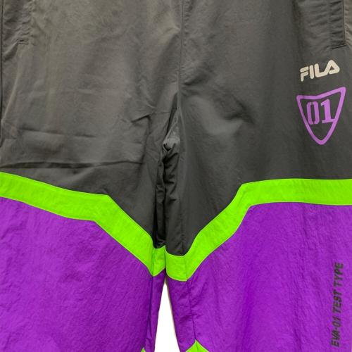 FILA (フィラ) エヴァンゲリオンコラボ　トレーニングパンツ 25SPU8001 メンズ SIZE L ブラック×パープル