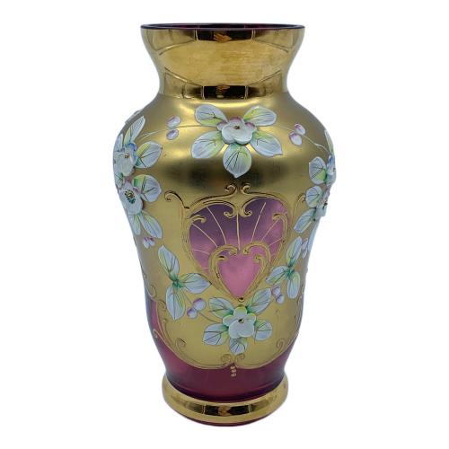 ベネチアン ボヘミアングラス ピンク×ゴールド