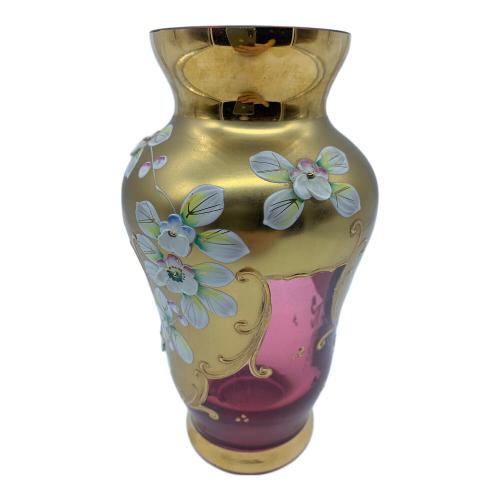 ベネチアン ボヘミアングラス ピンク×ゴールド