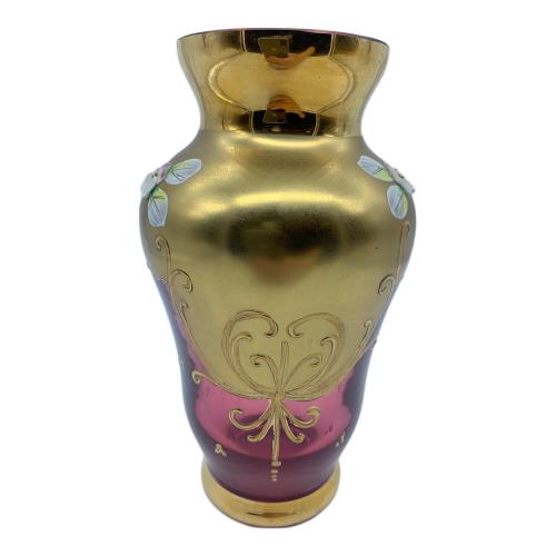 ベネチアン ボヘミアングラス ピンク×ゴールド