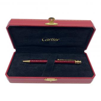 Cartier (カルティエ) ボールペン ゴールド×レッド