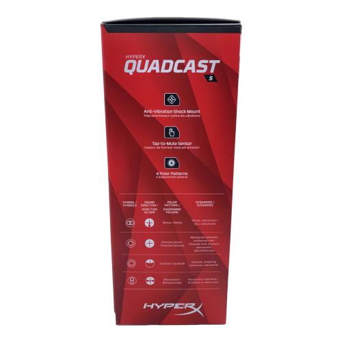 HYPERX (ハイパーエックス) QUADCAST S コンデンサーマイク HXR-MIQ1S-XX-WT