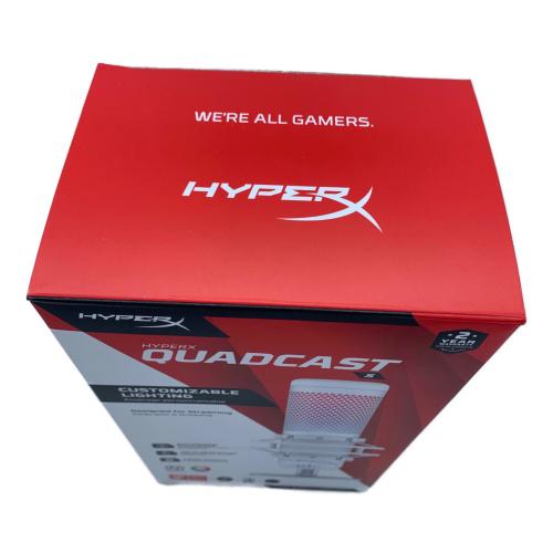 HYPERX (ハイパーエックス) QUADCAST S コンデンサーマイク HXR-MIQ1S-XX-WT