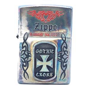 ZIPPO (ジッポ) オイルライター 1999年製 GOTHIC CROSS ドックタグ付 USA製