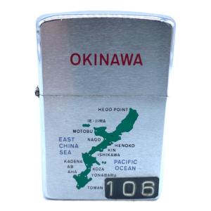 ZIPPO (ジッポ) オイルライター 1981年製 OKINAWA周辺マップ バッチ付属