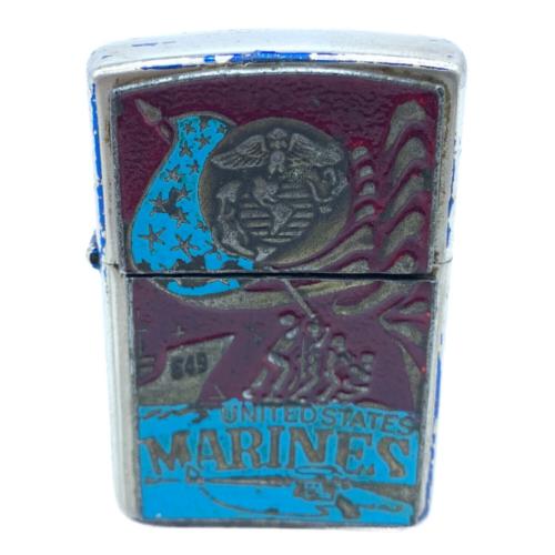 ZIPPO (ジッポ) オイルライター 2001年製 MARINES バッチ付属