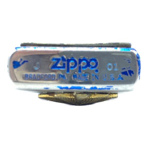 ZIPPO (ジッポ) オイルライター 2001年製 MARINES バッチ付属