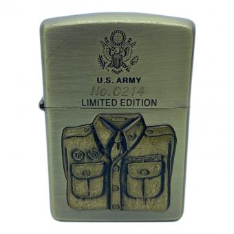 ZIPPO (ジッポ) オイルライター 1995年製 U.S.ARMY LIMITED EDITION No,0214 階級バッチ付 @