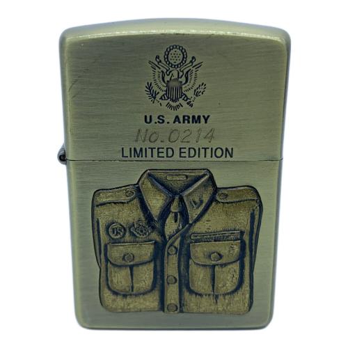 ZIPPO (ジッポ) オイルライター 1995年製 U.S.ARMY LIMITED EDITION No,0214 階級バッチ付 @
