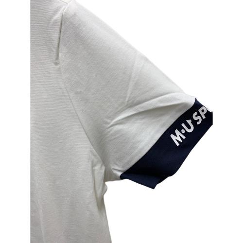 M U SPORTS (エムユースポーツ) ポロシャツ ゴルフウェア(トップス) レディース ホワイト×ネイビー