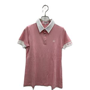 M U SPORTS (エムユースポーツ) ポロシャツ ゴルフウェア(トップス) レディース ピンク×ホワイト