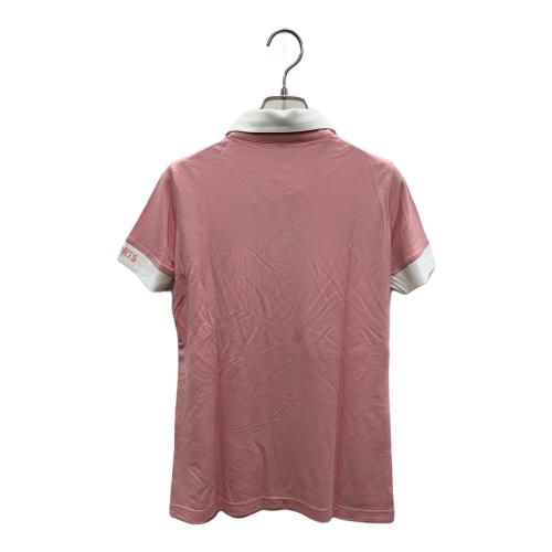 M U SPORTS (エムユースポーツ) ポロシャツ ゴルフウェア(トップス) レディース ピンク×ホワイト