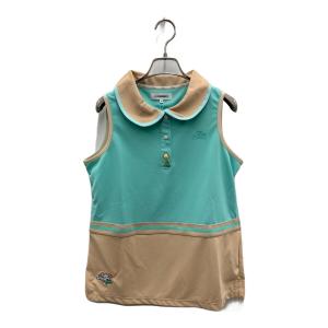 M U SPORTS (エムユースポーツ) ポロシャツ ゴルフウェア(トップス) レディース グリーン×ベージュ