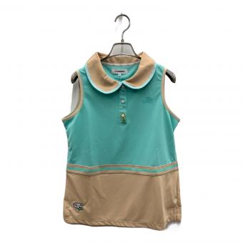 M U SPORTS (エムユースポーツ) ポロシャツ ゴルフウェア(トップス) レディース グリーン×ベージュ