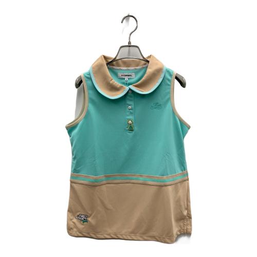 M U SPORTS (エムユースポーツ) ポロシャツ ゴルフウェア(トップス) レディース グリーン×ベージュ