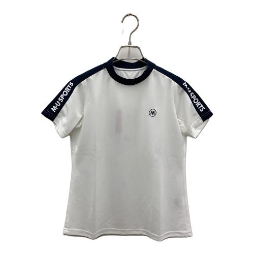 M U SPORTS (エムユースポーツ) ゴルフウェア(トップス) レディース ホワイト×ネイビー