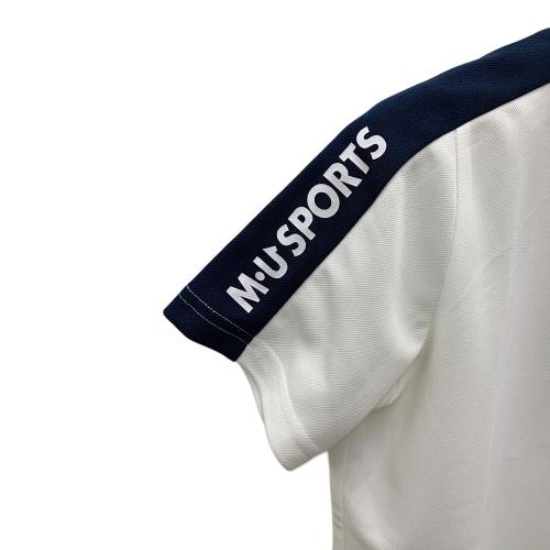 M U SPORTS (エムユースポーツ) ゴルフウェア(トップス) レディース ホワイト×ネイビー