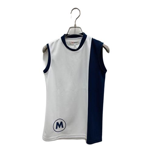 M U SPORTS (エムユースポーツ) ゴルフウェア(トップス) レディース ホワイト×ネイビー