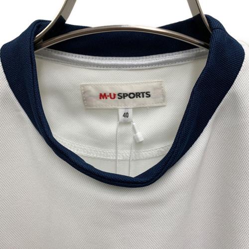 M U SPORTS (エムユースポーツ) ゴルフウェア(トップス) レディース ホワイト×ネイビー