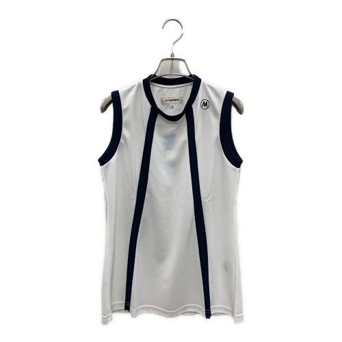 M U SPORTS (エムユースポーツ) ゴルフウェア(トップス) レディース ホワイト×ネイビー